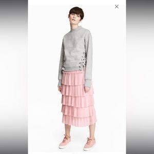 Tiered pleated midi tule skirt like new